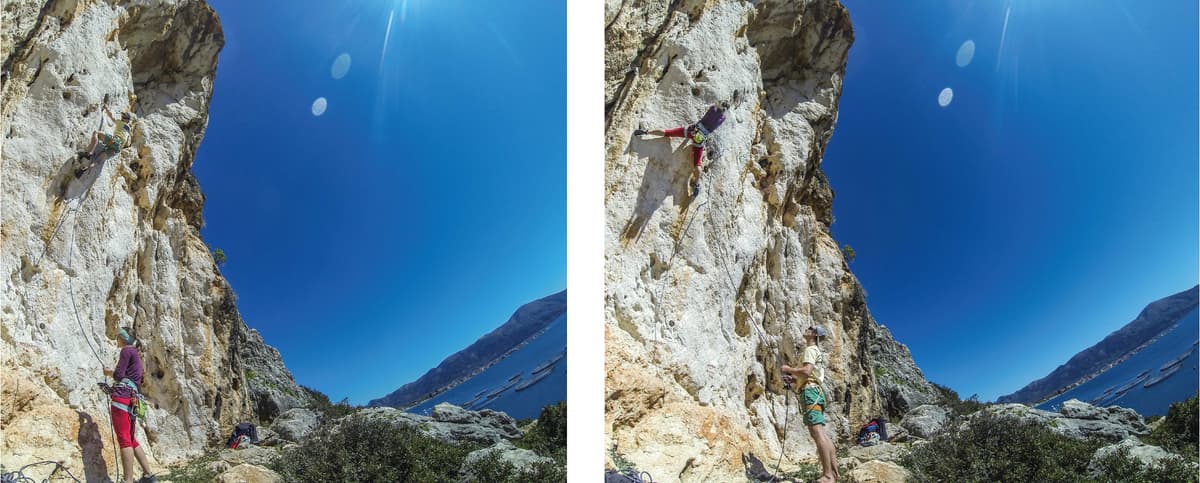 Sportklettern in Griechenland - Mytikas - kurz & knackig: Aggelos, 7A