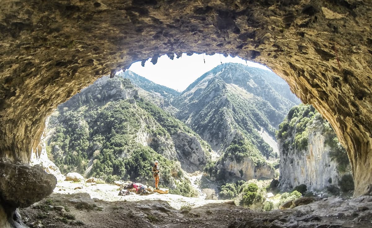 Sport Climbing in Lagada - Greece: View from the Cave