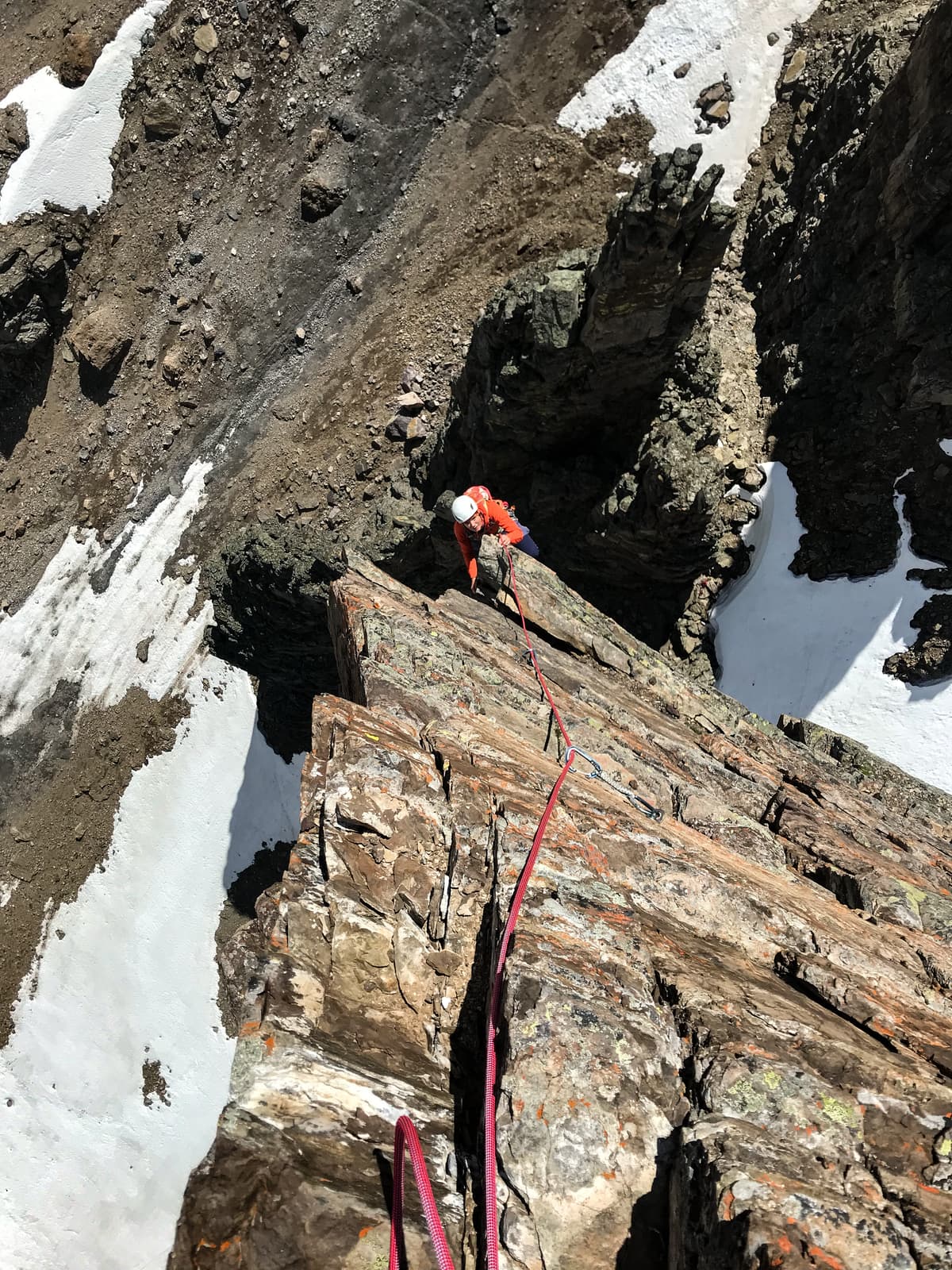Caro in der letzten Seillänge
