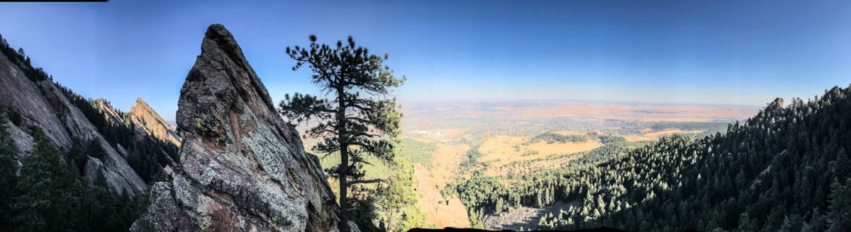 Klettern in Boulder, Colorado - Pausetag - Chautauqua Park, Boulder - Nice View from the Royal Arch