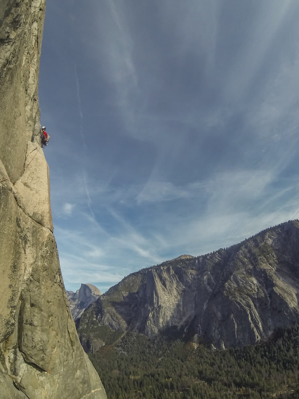 East Buttress, El Cap - Climbing with Half Dome to your back and El Cap to your left