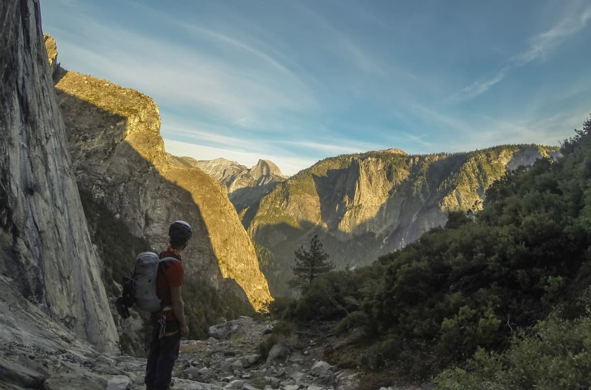 East Buttress, El Cap - Abstieg