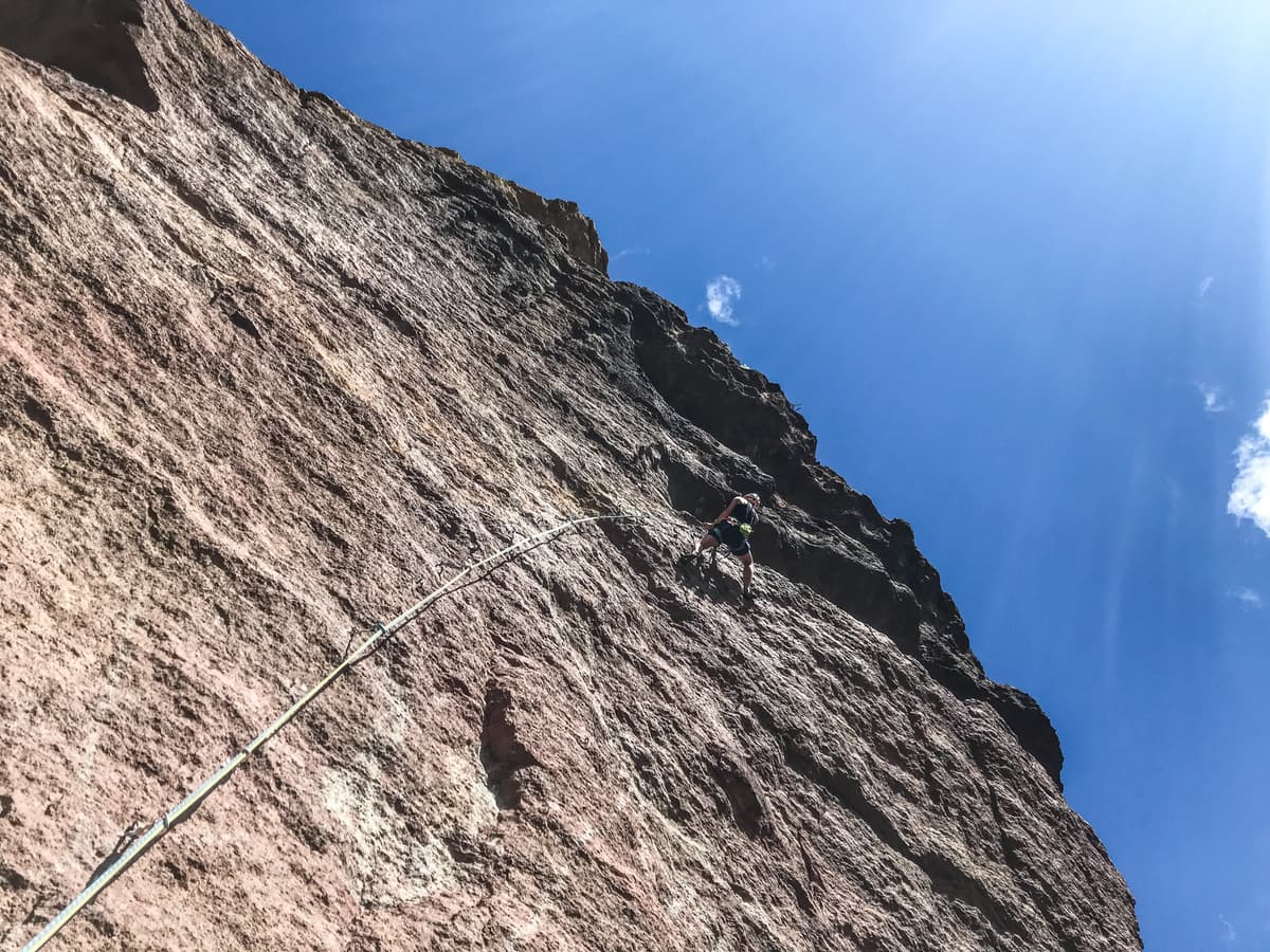 Pitch 3 West Face Variation, Monkey Face, Smith Rock