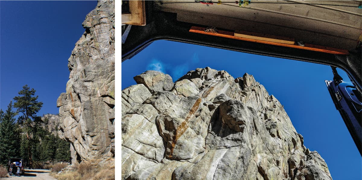 Klettern im Boulder Canyon - Castlerock