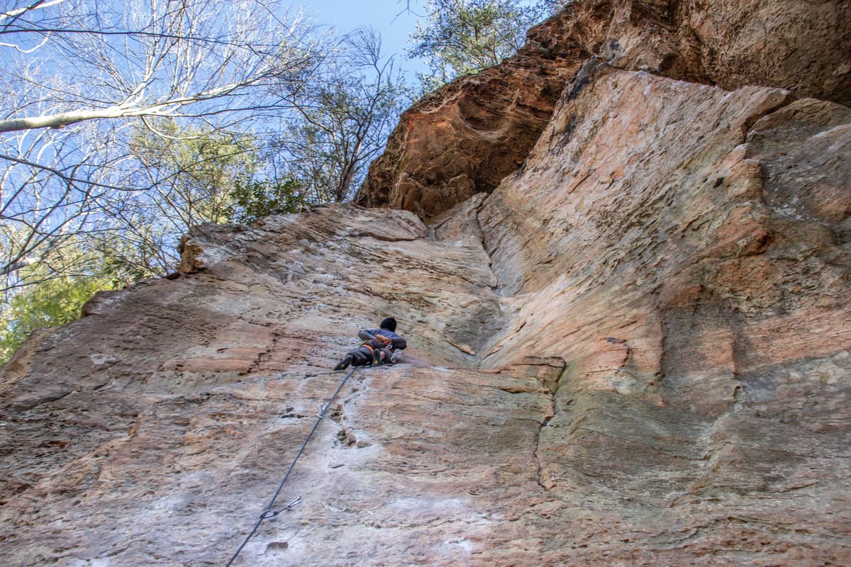 Klettern in der Red River Gorge im Osten der USA