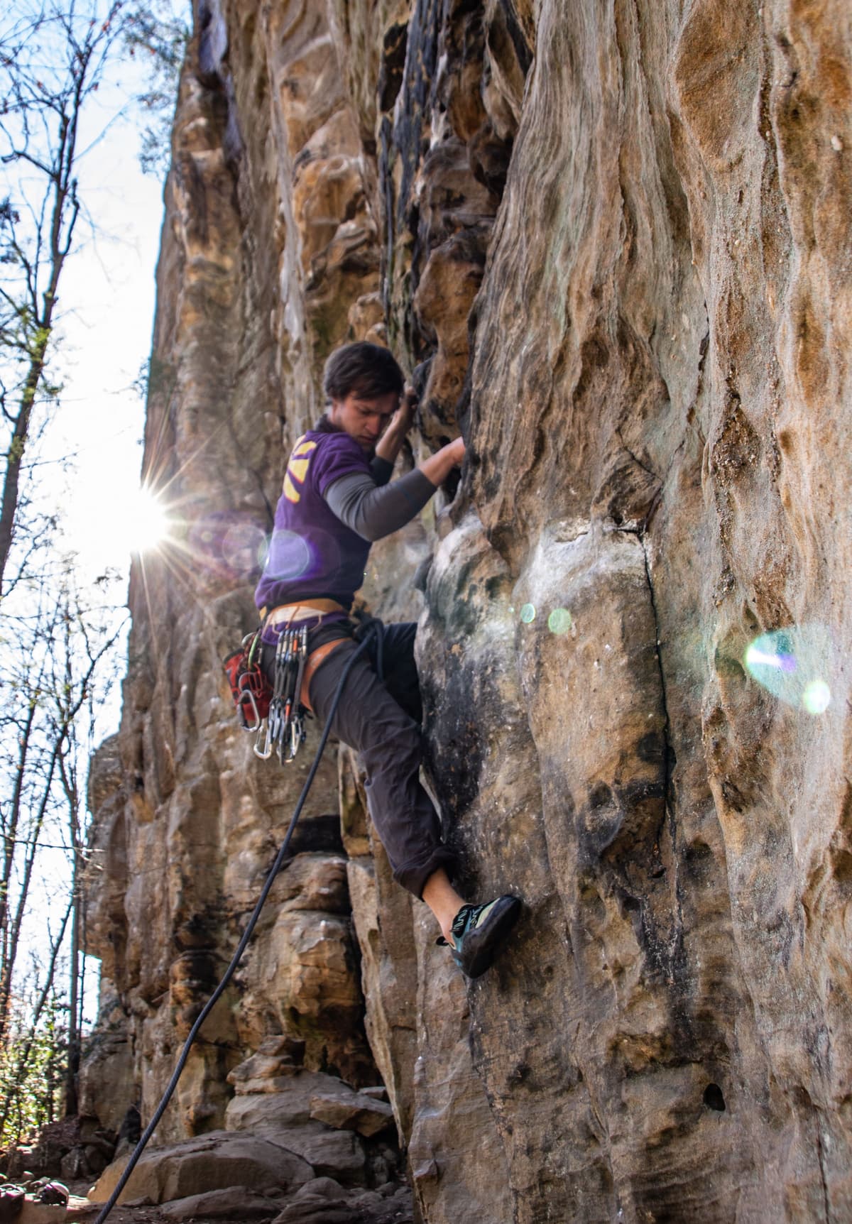 Klettern in der Red River Gorge im Osten der USA